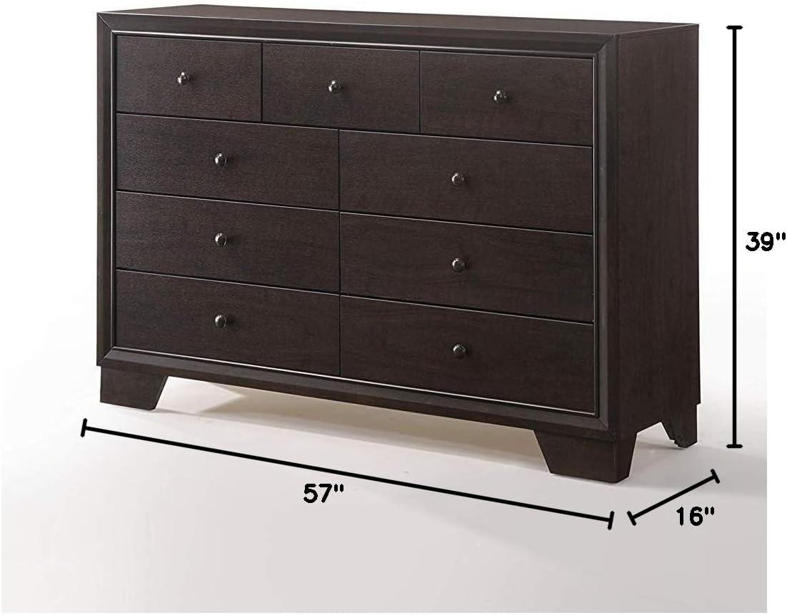 Elegant Espresso ACME Madison Dresser with Spacious Storage Compartments and Stylish Design - Enhance Your Bedroom Decor with this Sophisticated and Functional Furniture Piece by 19575