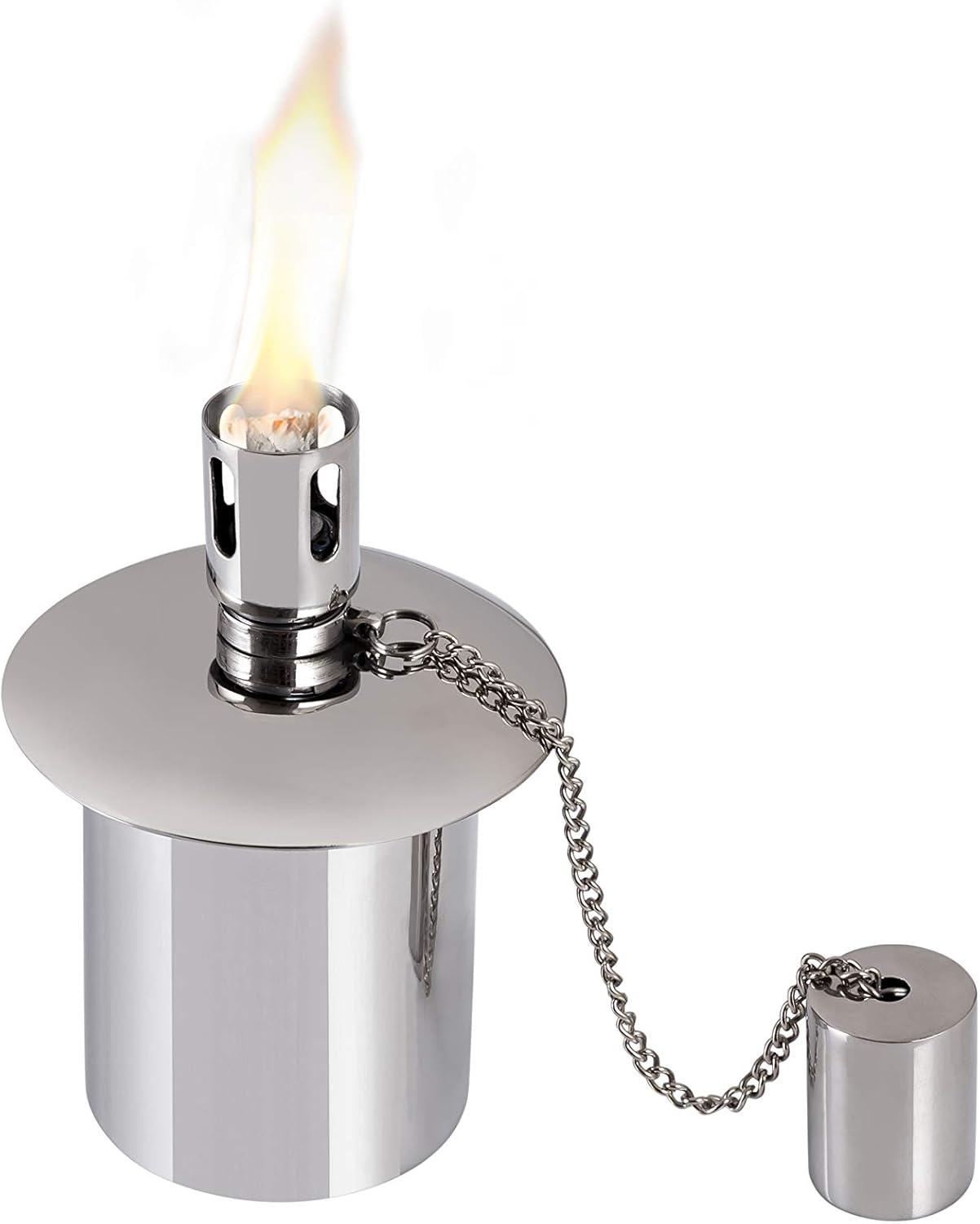 Firefly 2-5/8" Stainless Steel Tiki Torch Replacement Canister w/ Wick & Snuffer | 5-3/8" | Oil Lamp