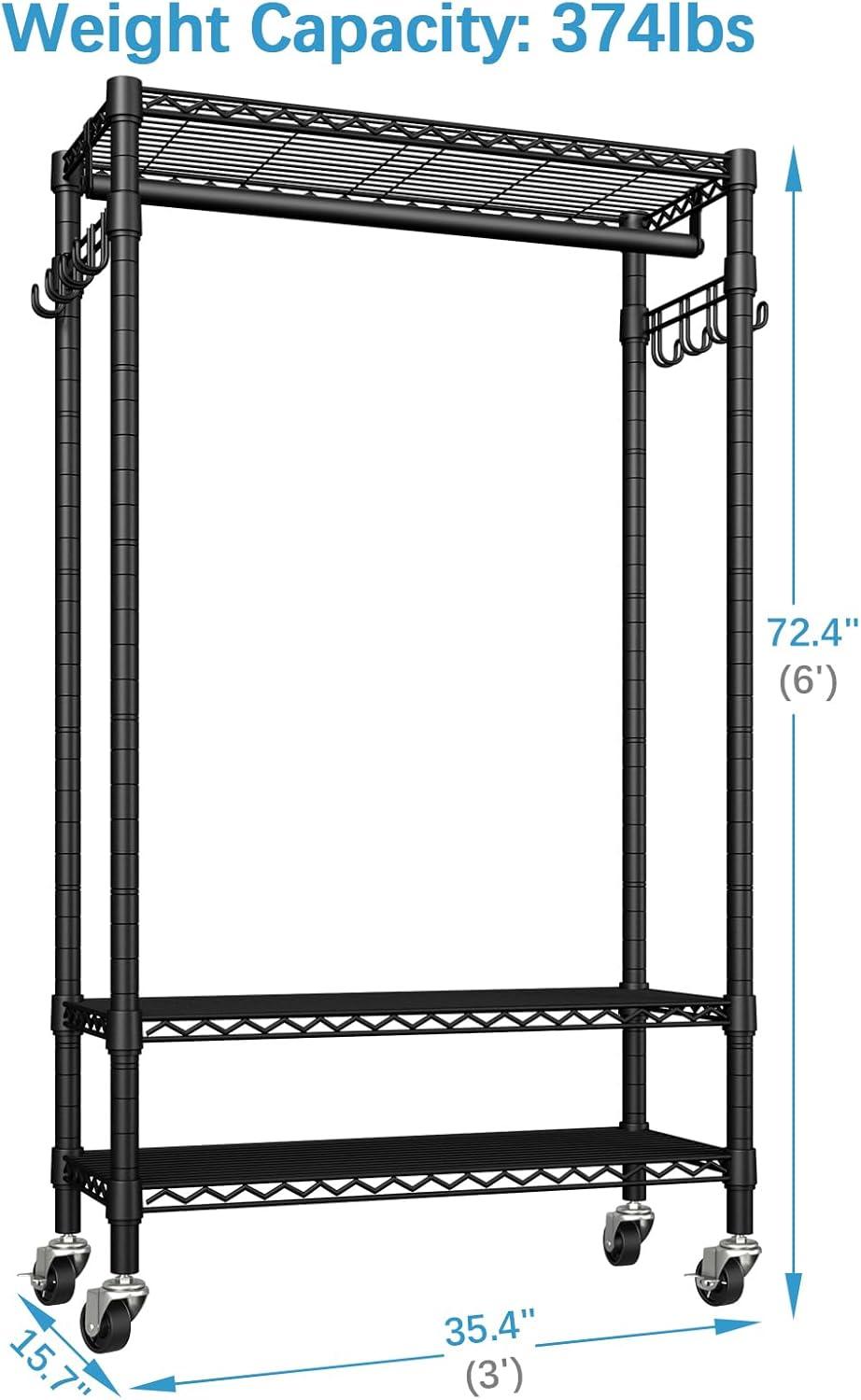 35.4'' Metal Freestanding Garment Rack