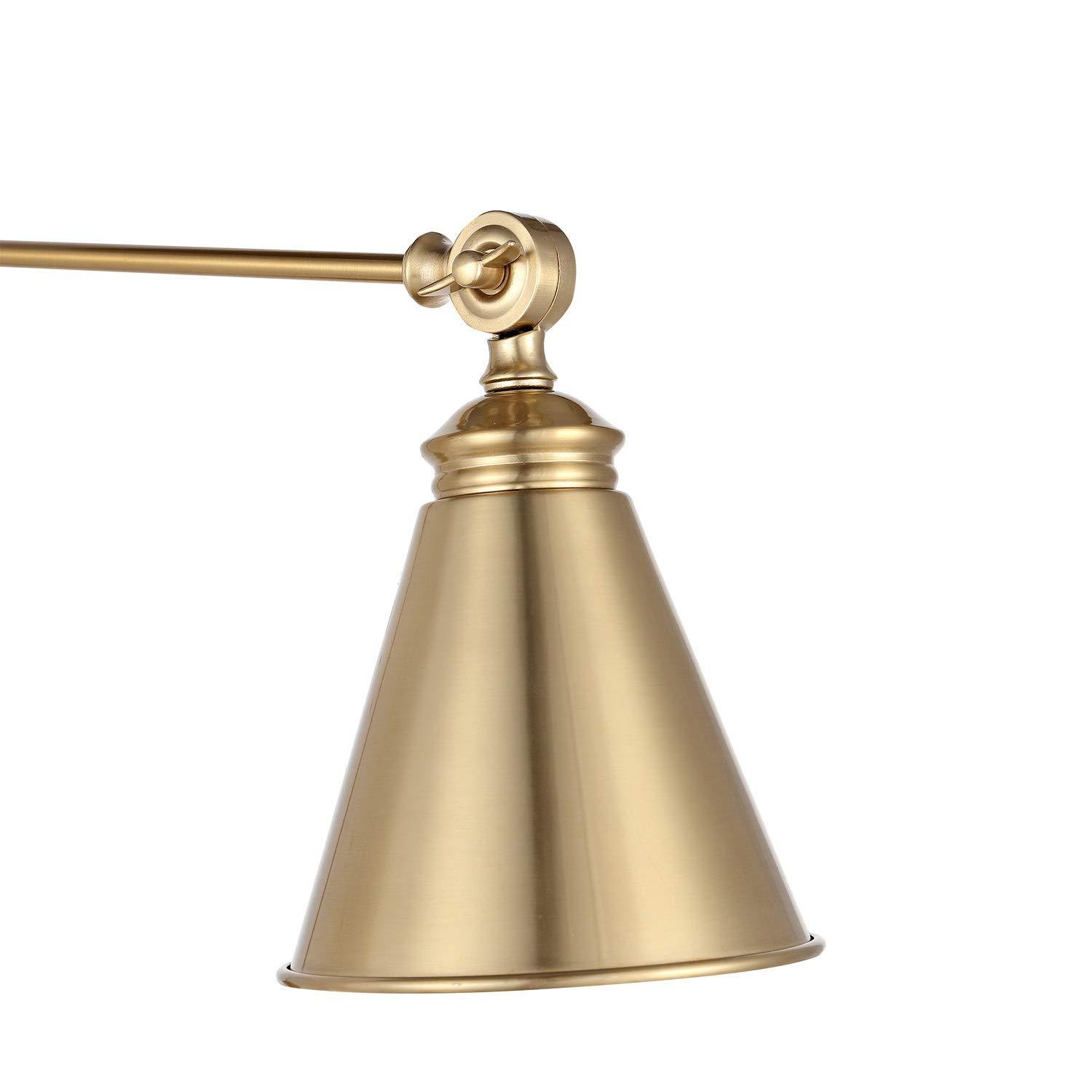Gold Swing Arm Wall Lamp Set Of 2, Modern Adjustable Wall Mounted Sconce