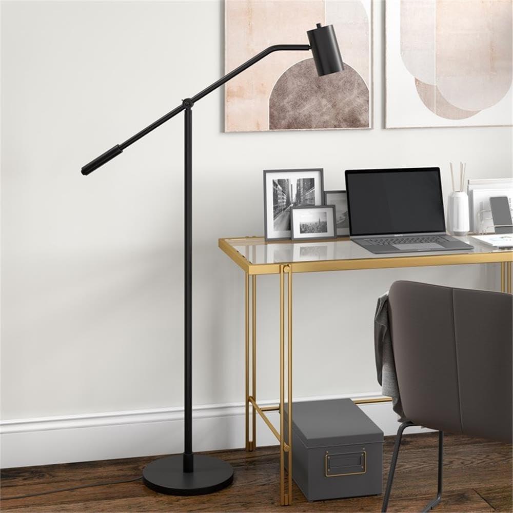 Henn&Hart 12" Blackened Bronze Metal Floor Lamp