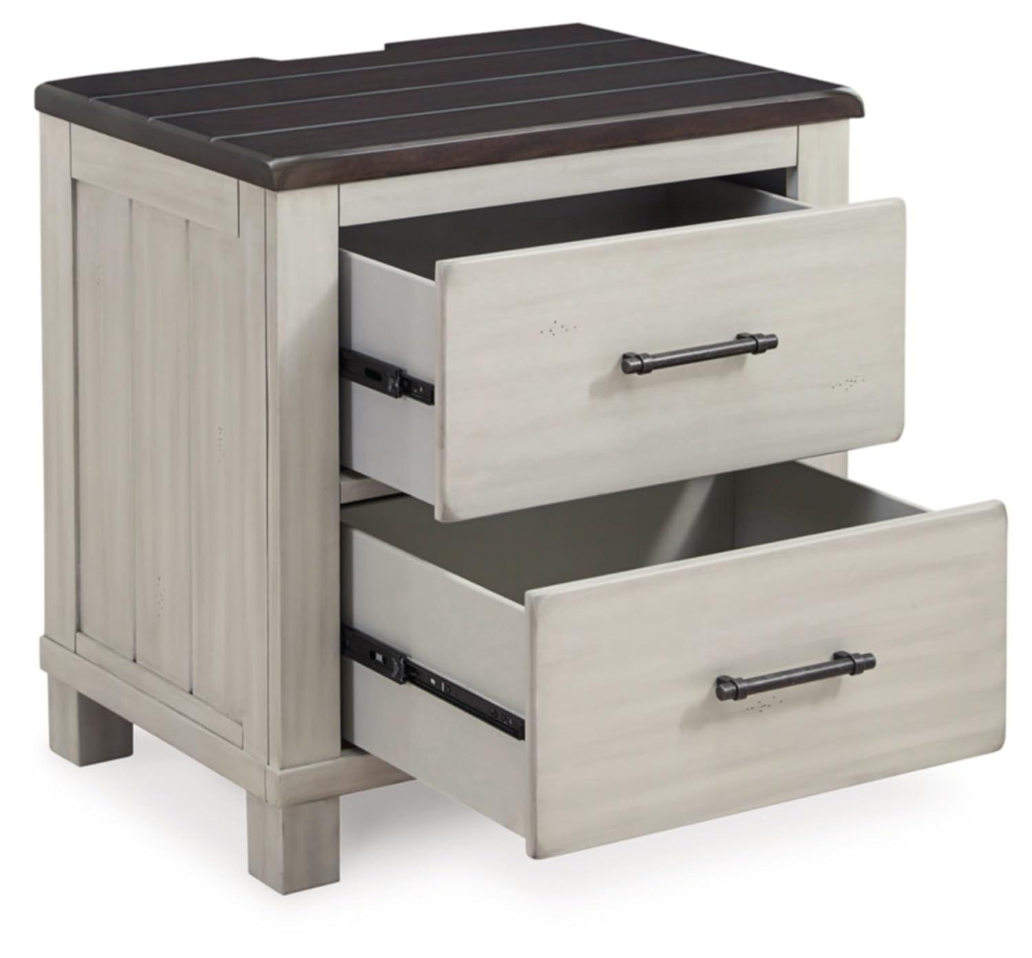Signature Design by Ashley Darborn 2 Drawer Nightstand, Gray & Brown