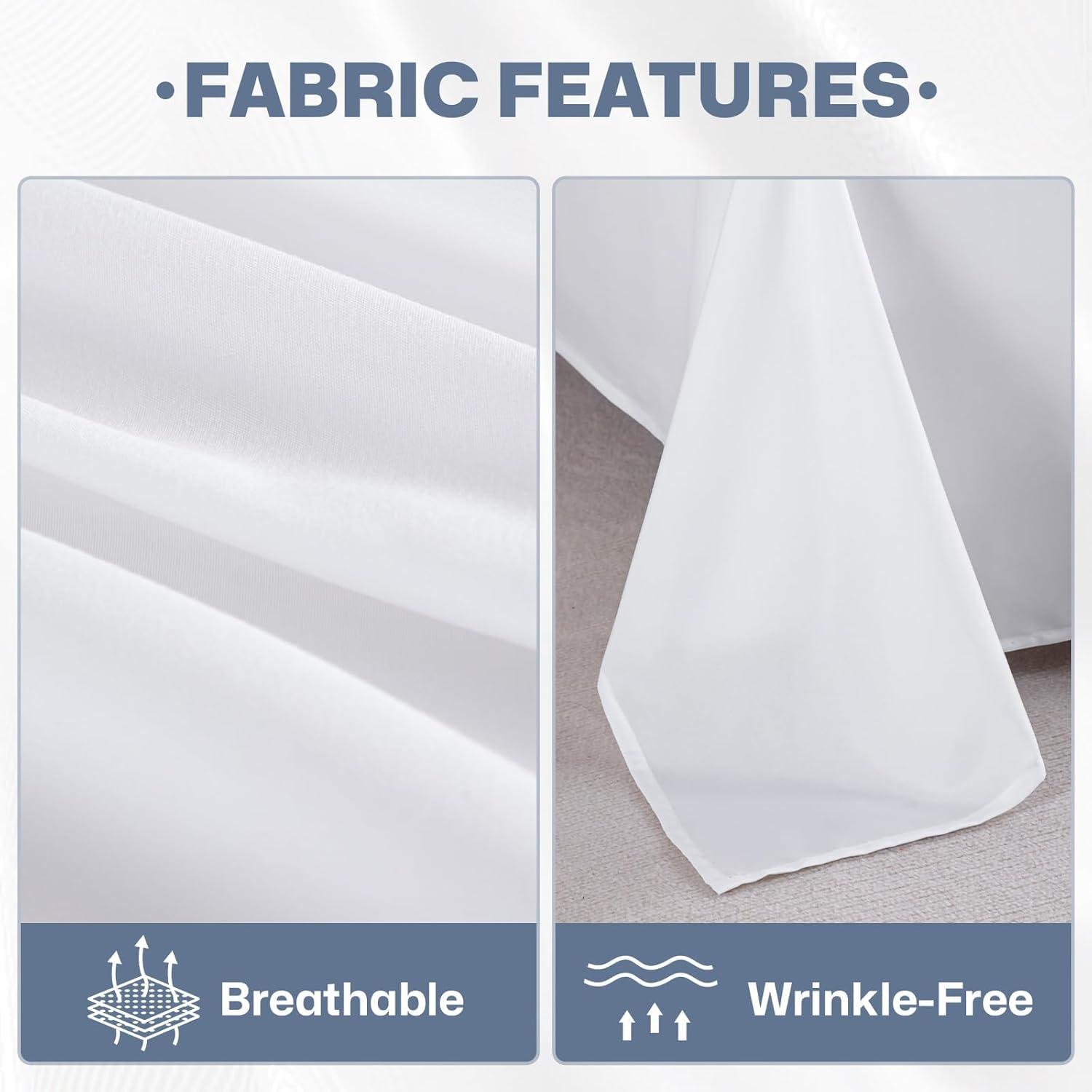 Lavisun Twin Flat Sheets Only, 6 Pack Soft Brushed Microfiber Bedding Sheets for Hotel, Massage, Hospital, Home, Dorm, Bulk Flat Sheets Only Twin Size (White)