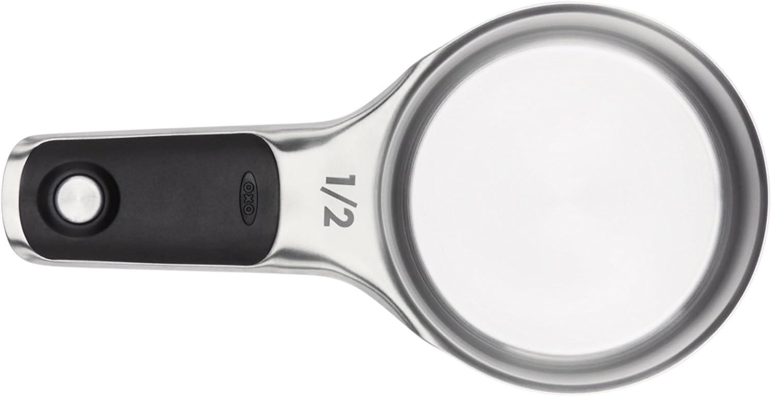 OXO Stainless Steel Magnetic Measuring Cup and Spoon Set