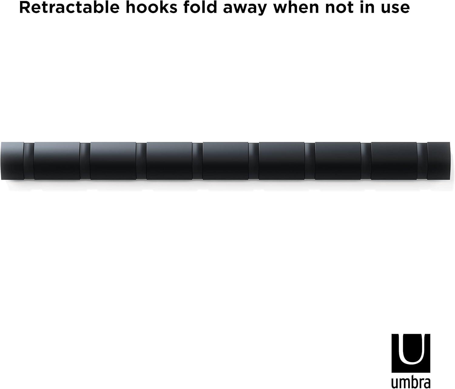 Umbra Flip Solid Wood Wall 8 - Hook Wall Mounted Coat Rack