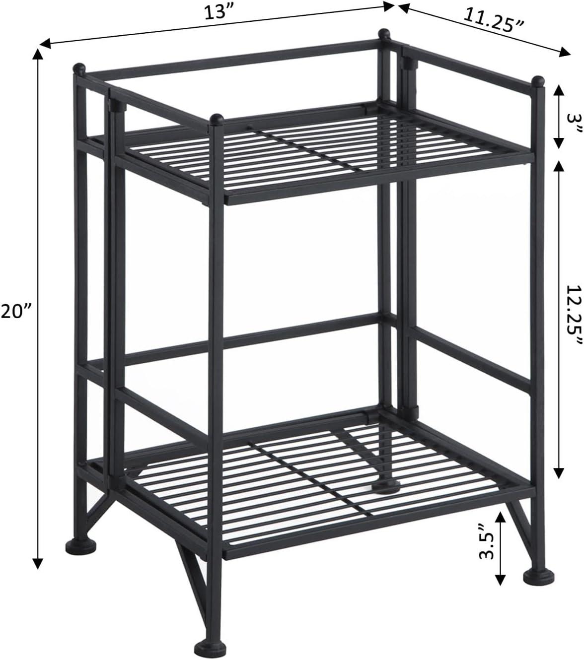 Ergode Xtra Storage 2 Tier Folding Metal Shelf