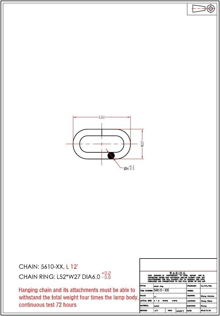 Livex Lighting Accessories Heavy Duty Decorative Chain