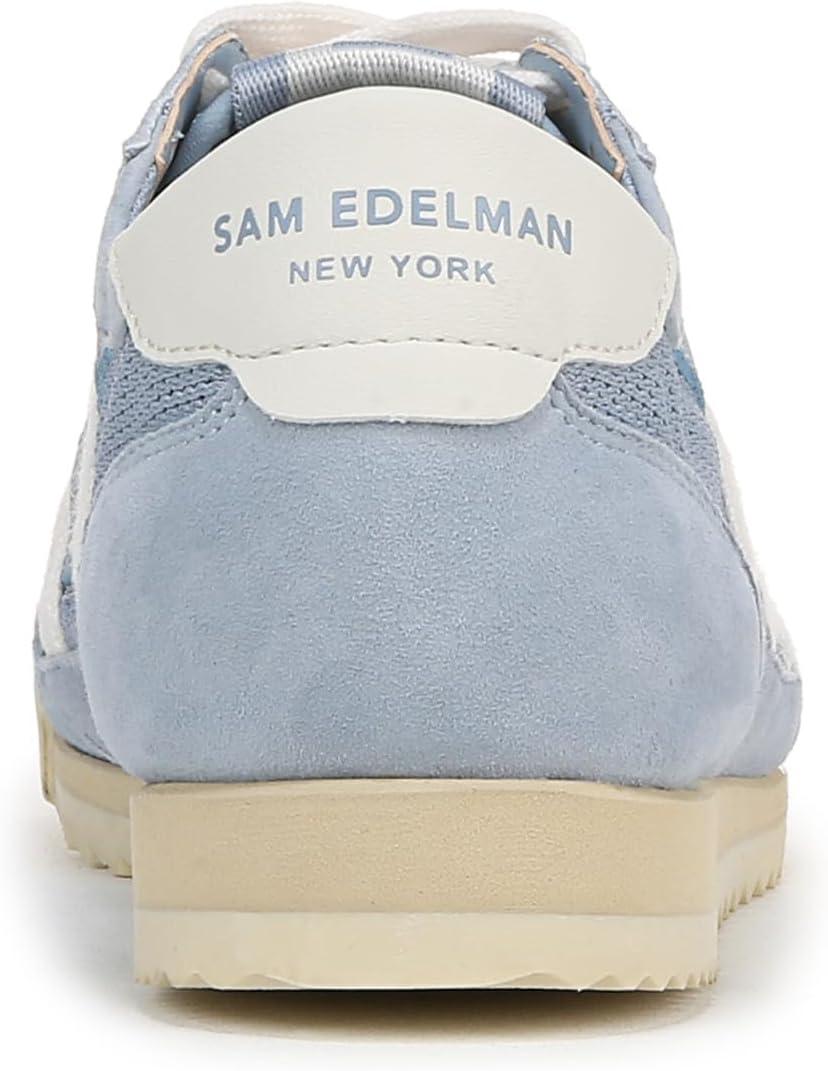 Blue Mesh and Suede Women's Low-Top Sneaker