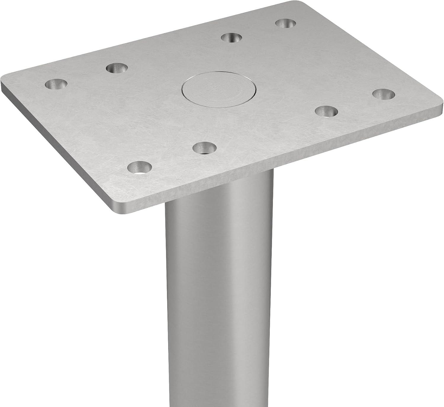 BORSA 6" Stainless Steel Round Furniture Leg with Leveling Glide