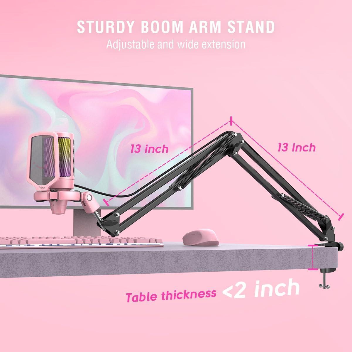 Gaming Microphone Kit With Mute Button /RGB/boom