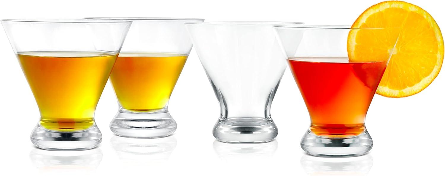 NutriChef 8.4oz Ultra Clear Hand Blown Whiskey Glass Set