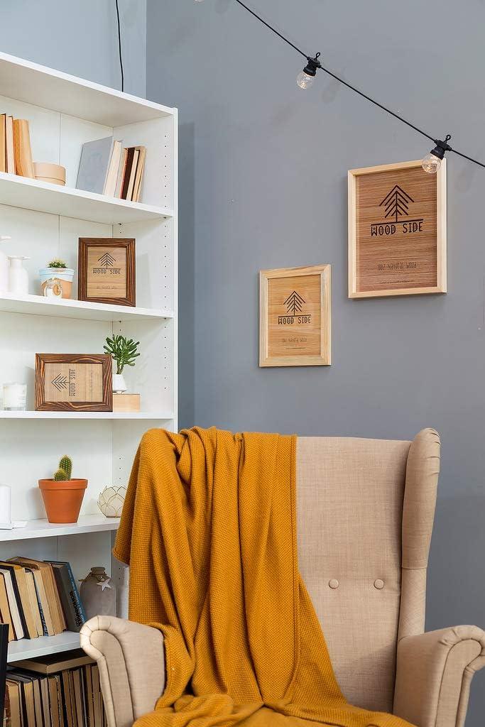 Rustic Wooden Poster Picture Frame 24x36 Natural Solid Eco Distressed Wood for Wall Mounting Barnwood Photo Frame