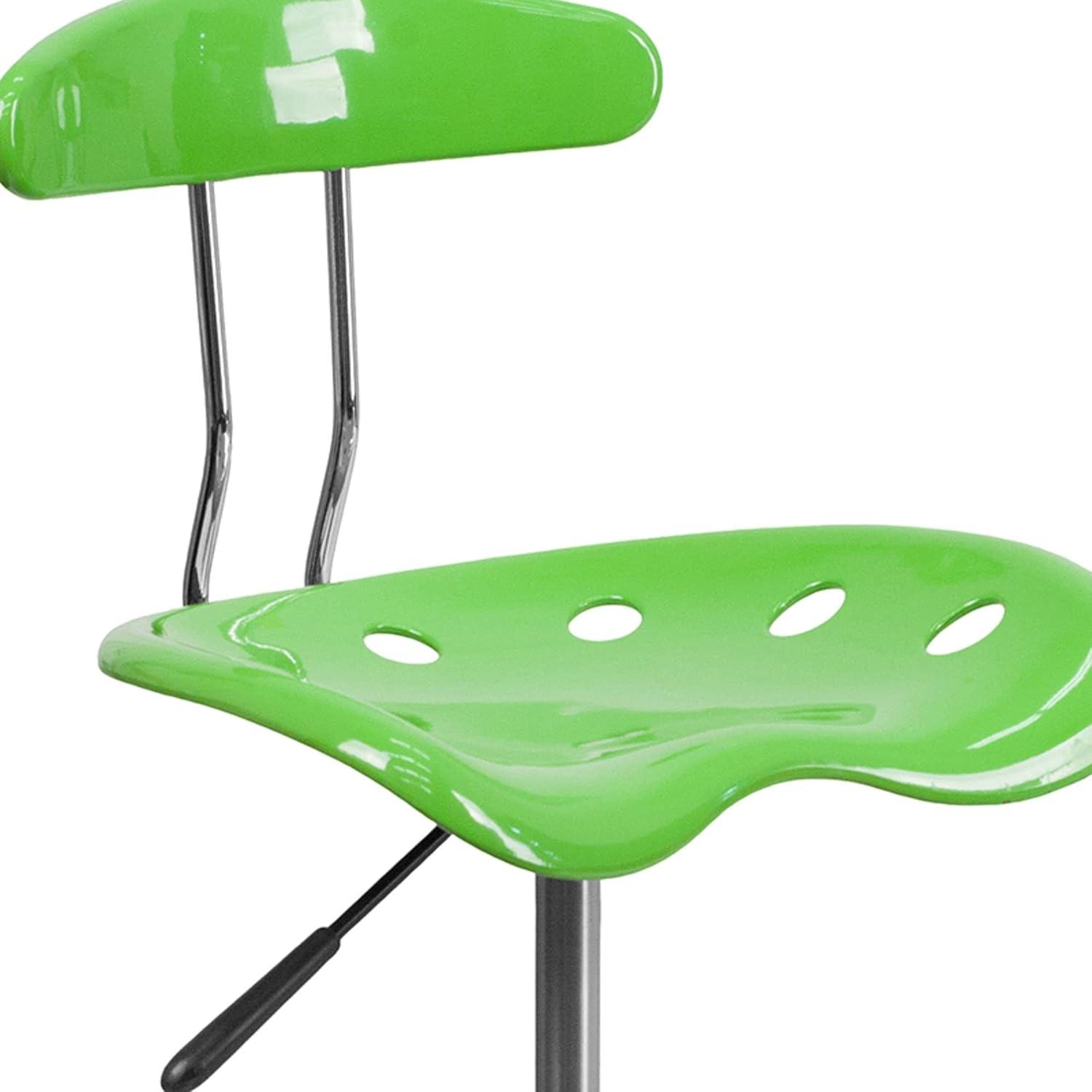 Elliott Vibrant Apple Green Ergonomic Swivel Task Chair with Chrome Base