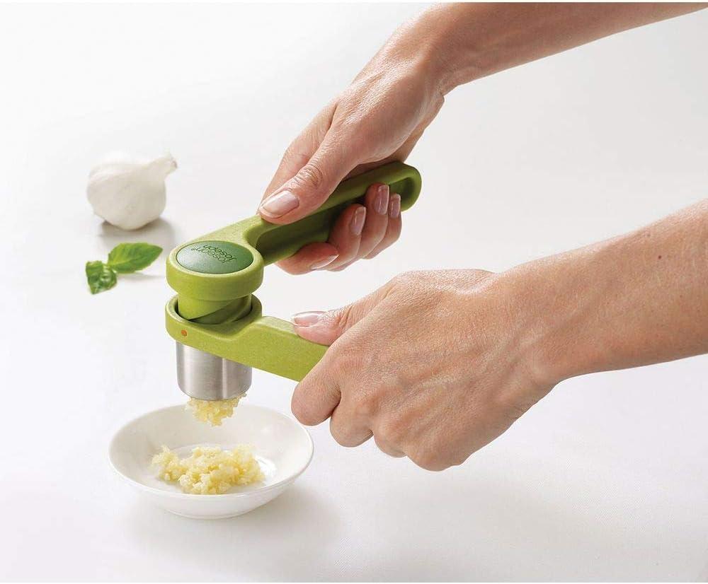 Green Ergonomic Twist-Action Stainless Steel Garlic Press