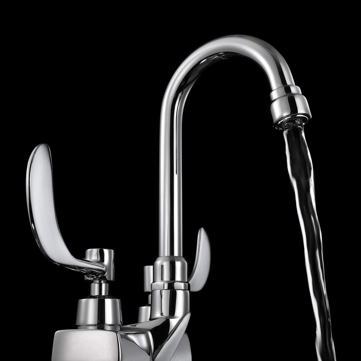 Centerset 2-handle Bathroom Faucet with Drain Assembly