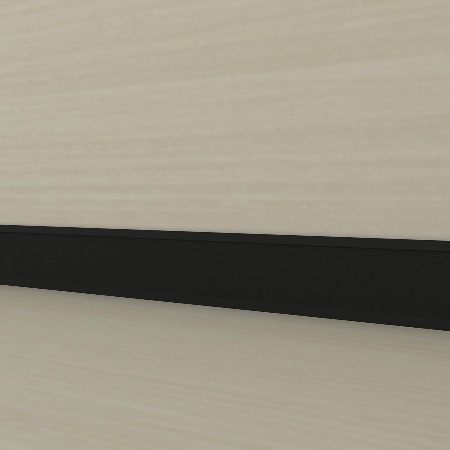 Bestar Logan Modern Wood U Shape Computer Desk with Hutch in White Chocolate