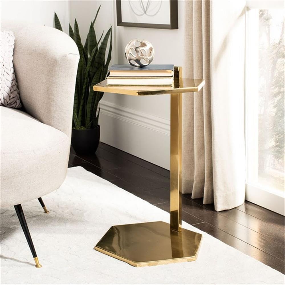 Aurea Hexagon C-Table - Gold - Safavieh.