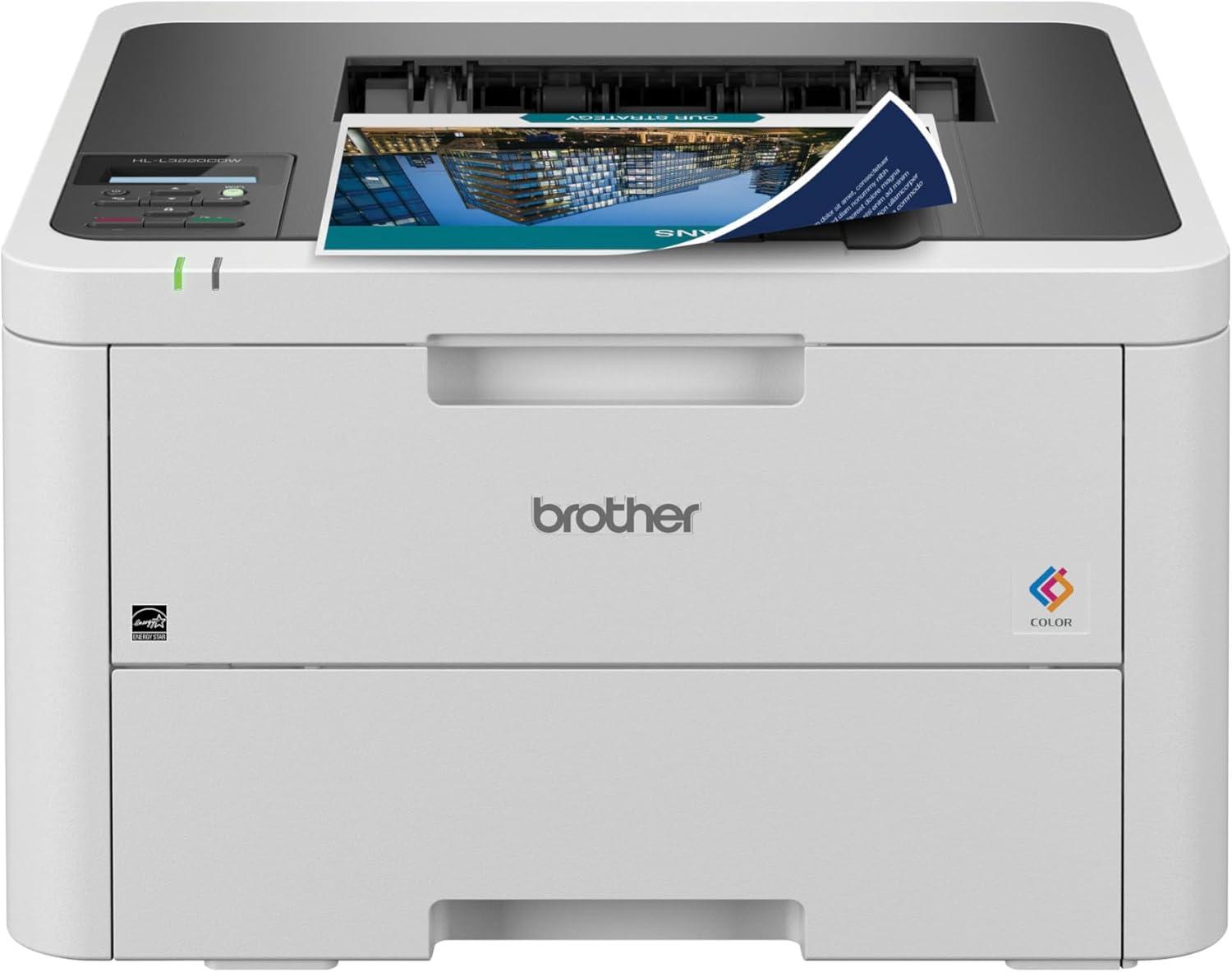 Brother HL-L3220CDW Wireless Compact Digital Color Printer with Laser Quality Output, Duplex and Mobile Device Printing