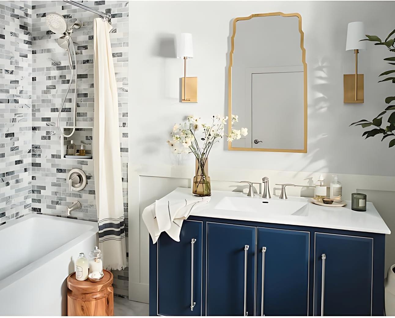 Moen Magnetix 82137SRN Graeden Spot Resist Brushed Nickel 1-Handle Bathtub and Shower Faucet with Valve