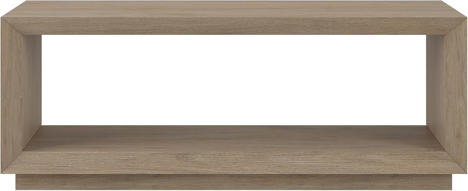 Antiqued Gray Oak Rectangular MDF Coffee Table