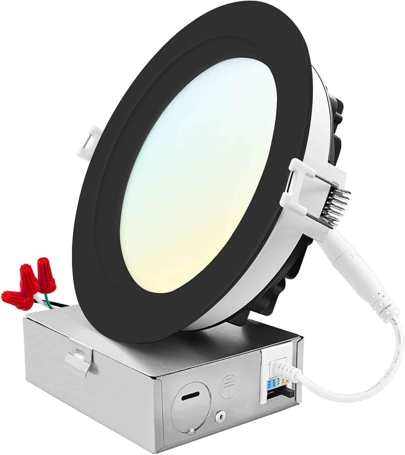 6'' Tunable Color Temperature Dimmable Air-Tight IC Rated LED Canless Recessed Lighting Kit