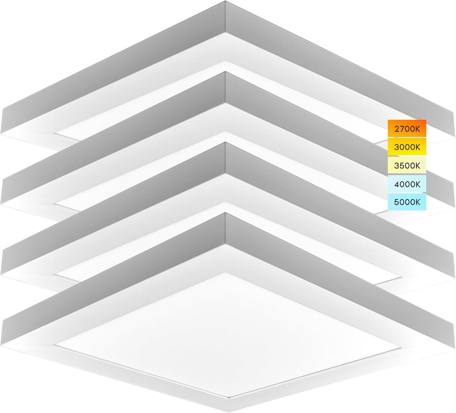 1' x 1' Selectable CCT Dimmable LED Panel Flush Mount Light