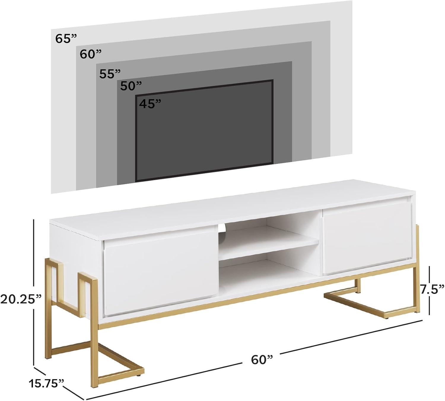 Everly Quinn 60" 2-Drawer TV Stand for TVs up to 65"