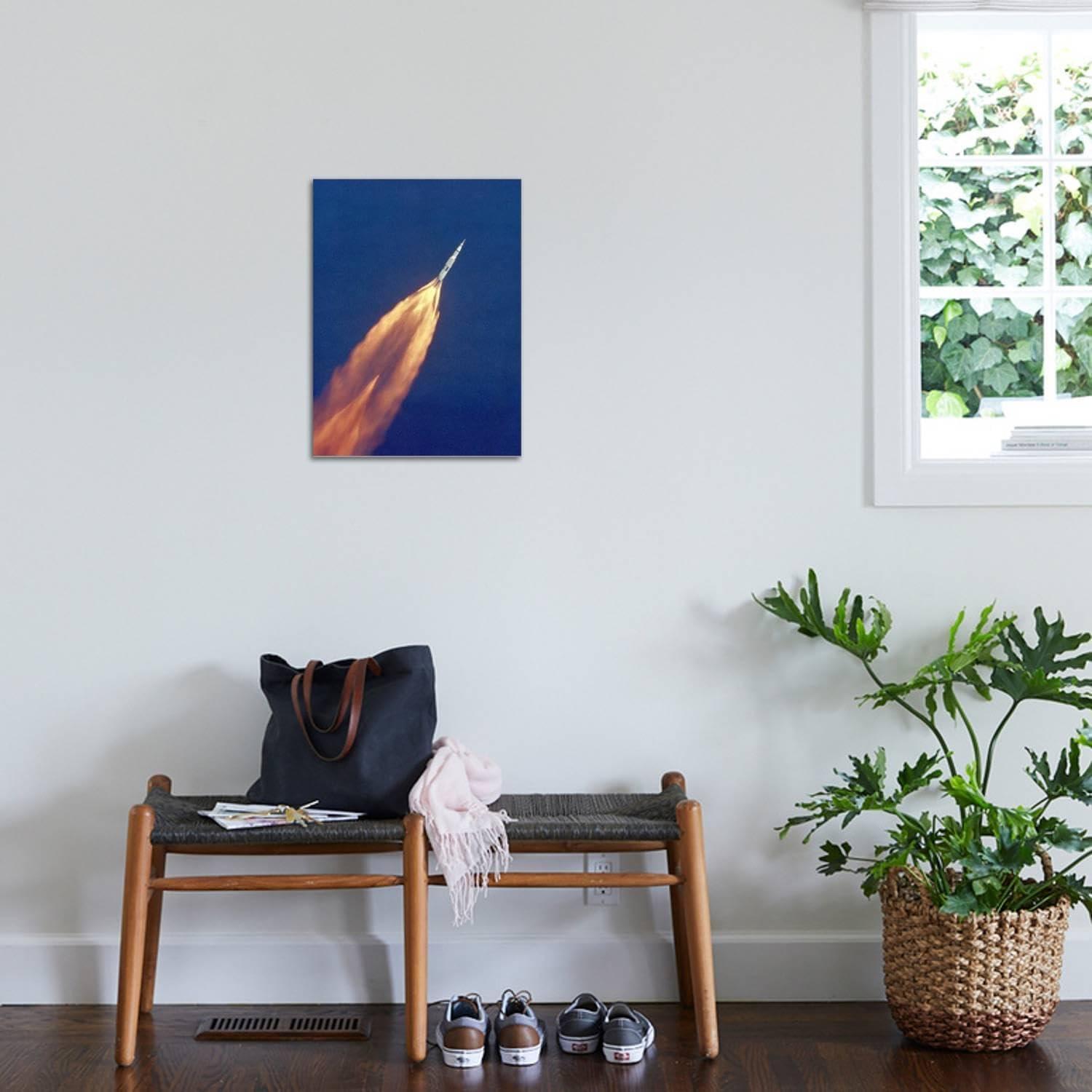 Art.com Saturn V Missile Launches the Apollo 11 Moon Mission, July 16, 1969 Stretched Canvas Print Wall Art, 18" x 24"