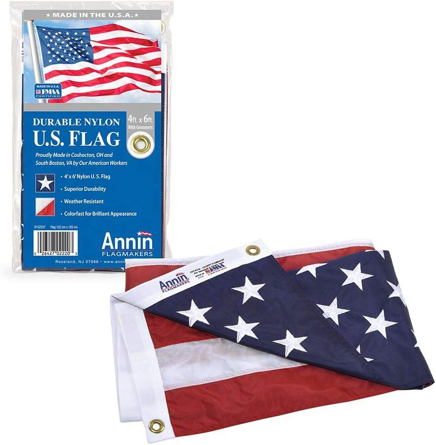 Nyl-Glo® Colorfast Outdoor U.S. Flags, 4' x 6'