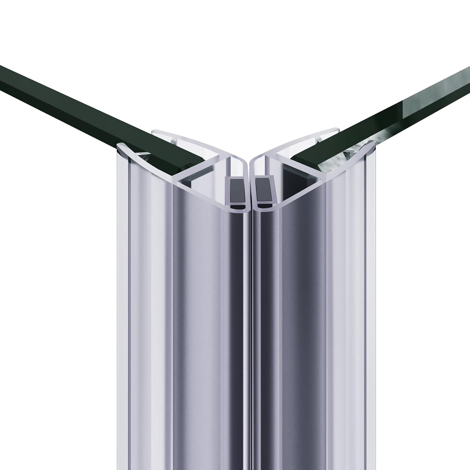 ELEGANT Corner Shower Enclosure Sliding Door 34'' D x 34'' W x 72'' H Double Sliding Shower Doors 1/4 in.Clear Glass French Corner Enclosure,Brushed Nickel (Shower Base No Included)