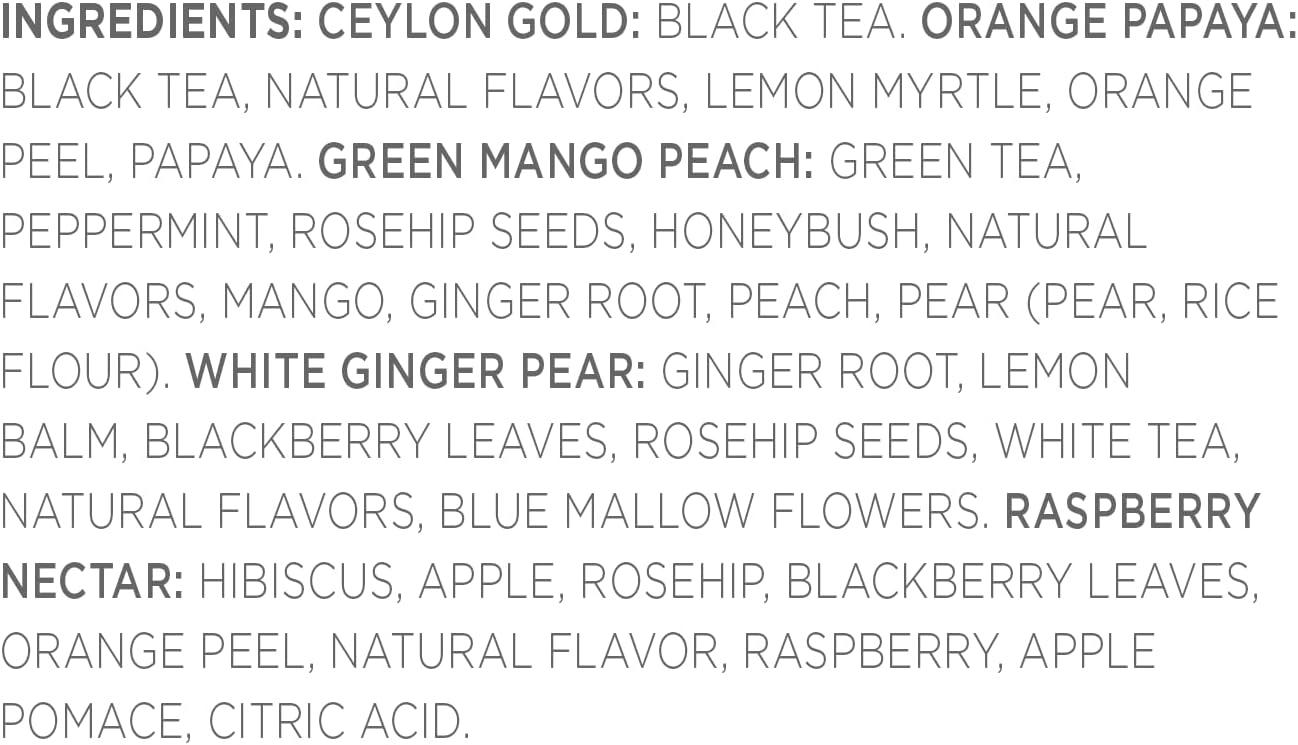 Tea Forte Iced Tea Sampler with Ceylon Black and Herbal Blends