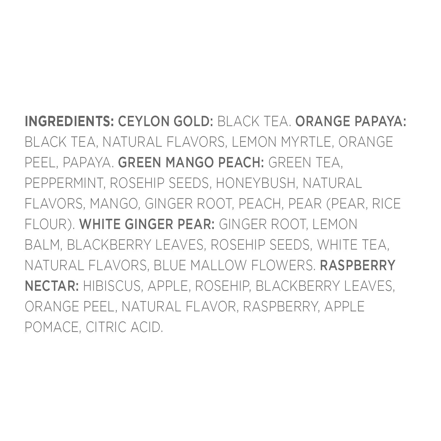 Tea Forte Iced Tea Sampler with Ceylon Black and Herbal Blends