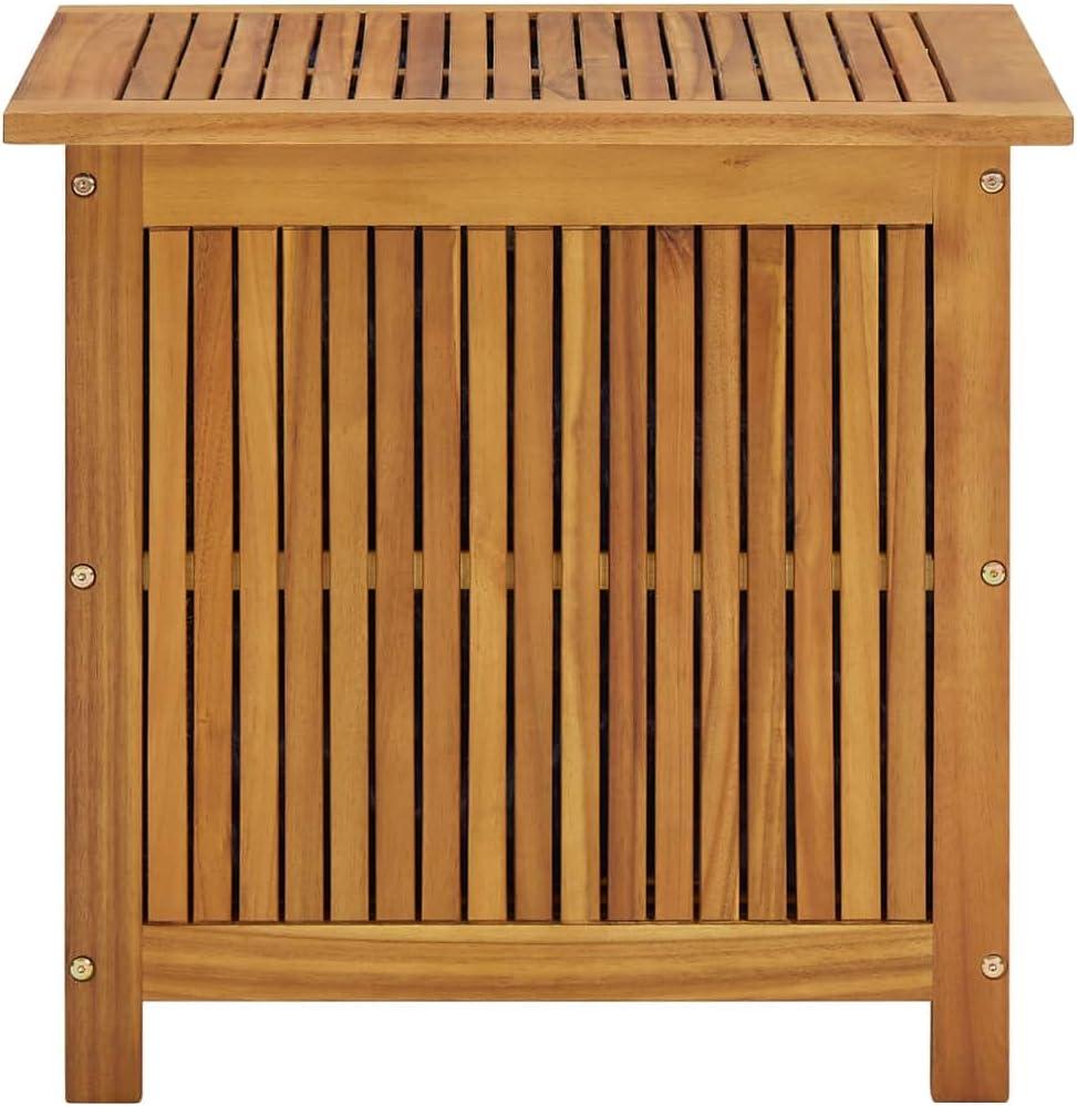 Acacia Wood Patio Storage Box with Water-Resistant Bag