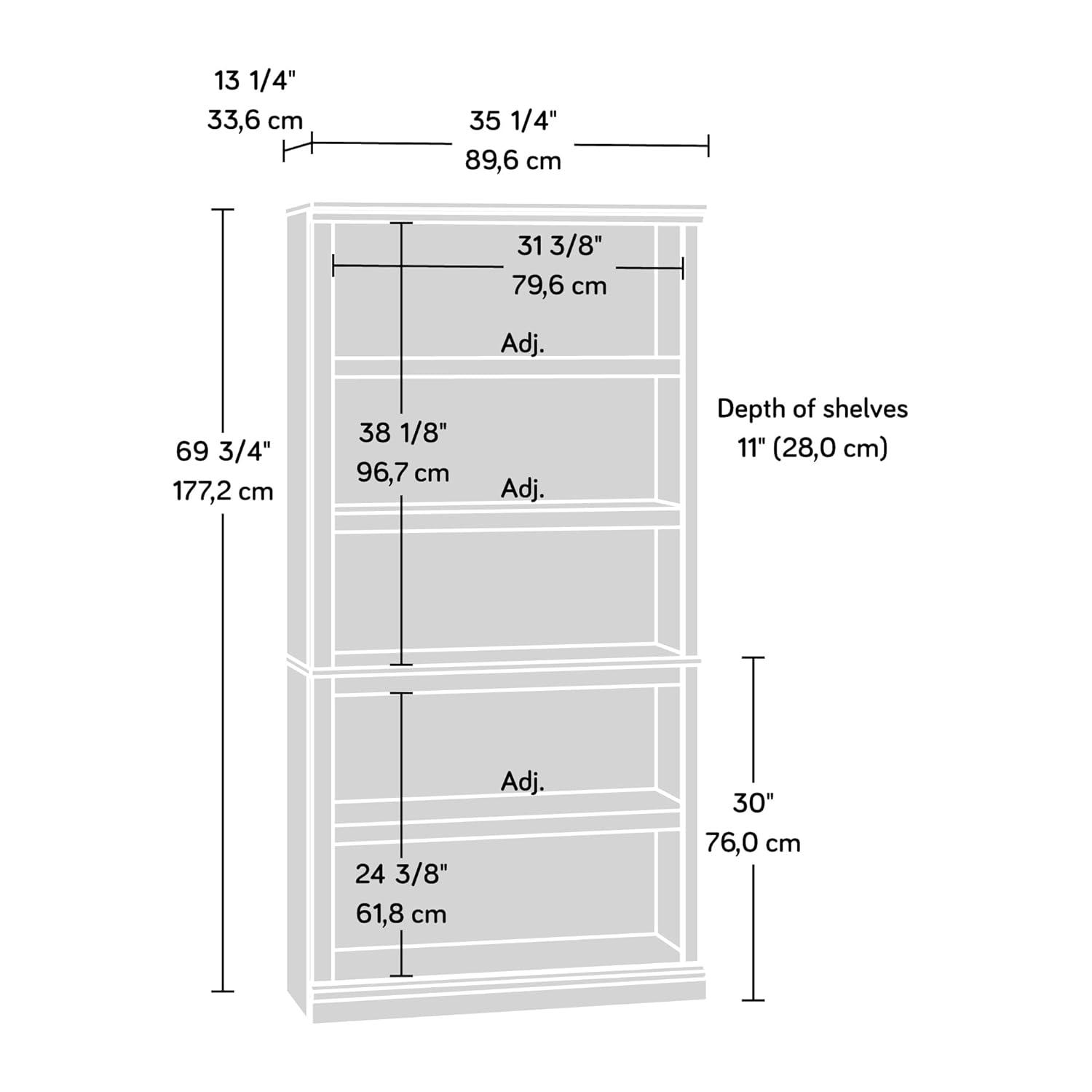 Sauder 5 Shelf Bookcase Mo 3A