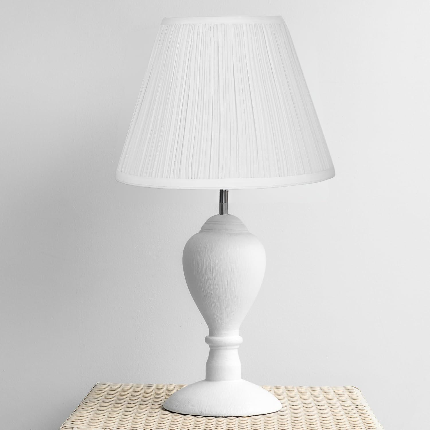 White Pleated Lamp Shade 7" x 13" x 10" Tall