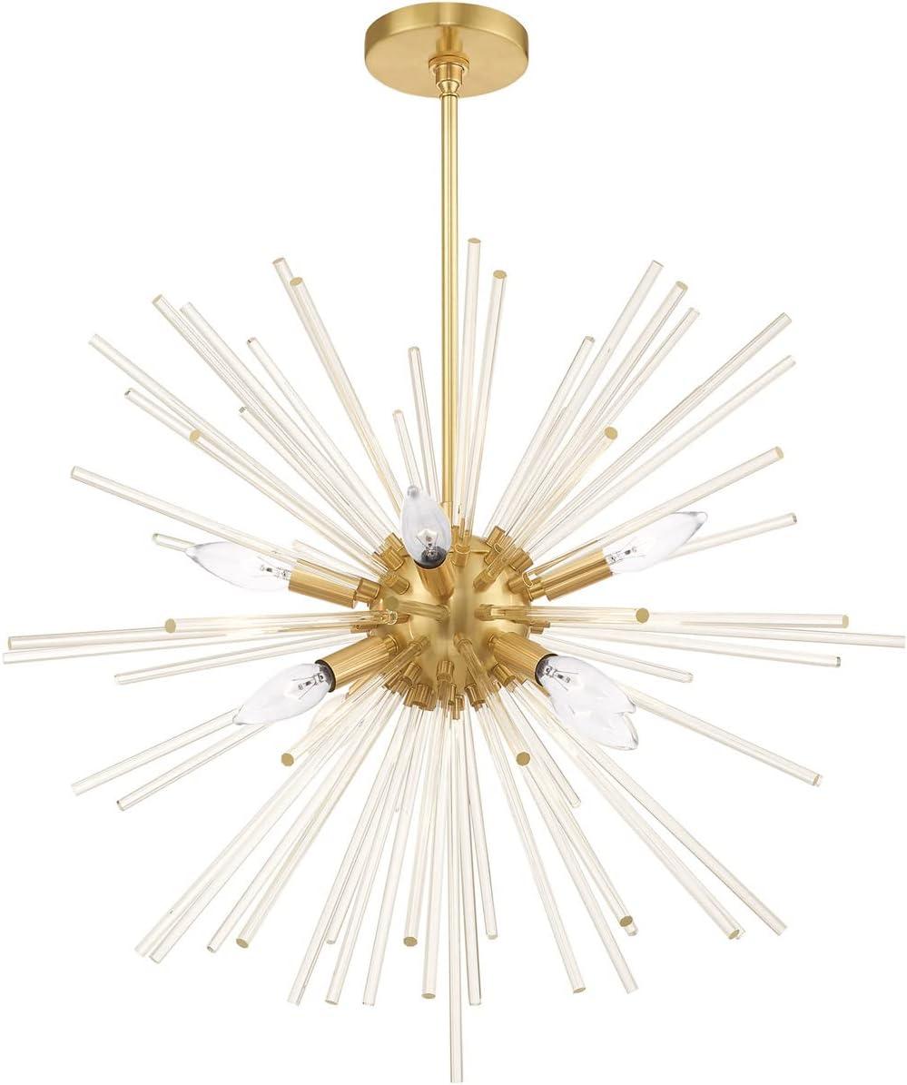 Livex Lighting Utopia 8 - Light Chandelier in Satin Brass