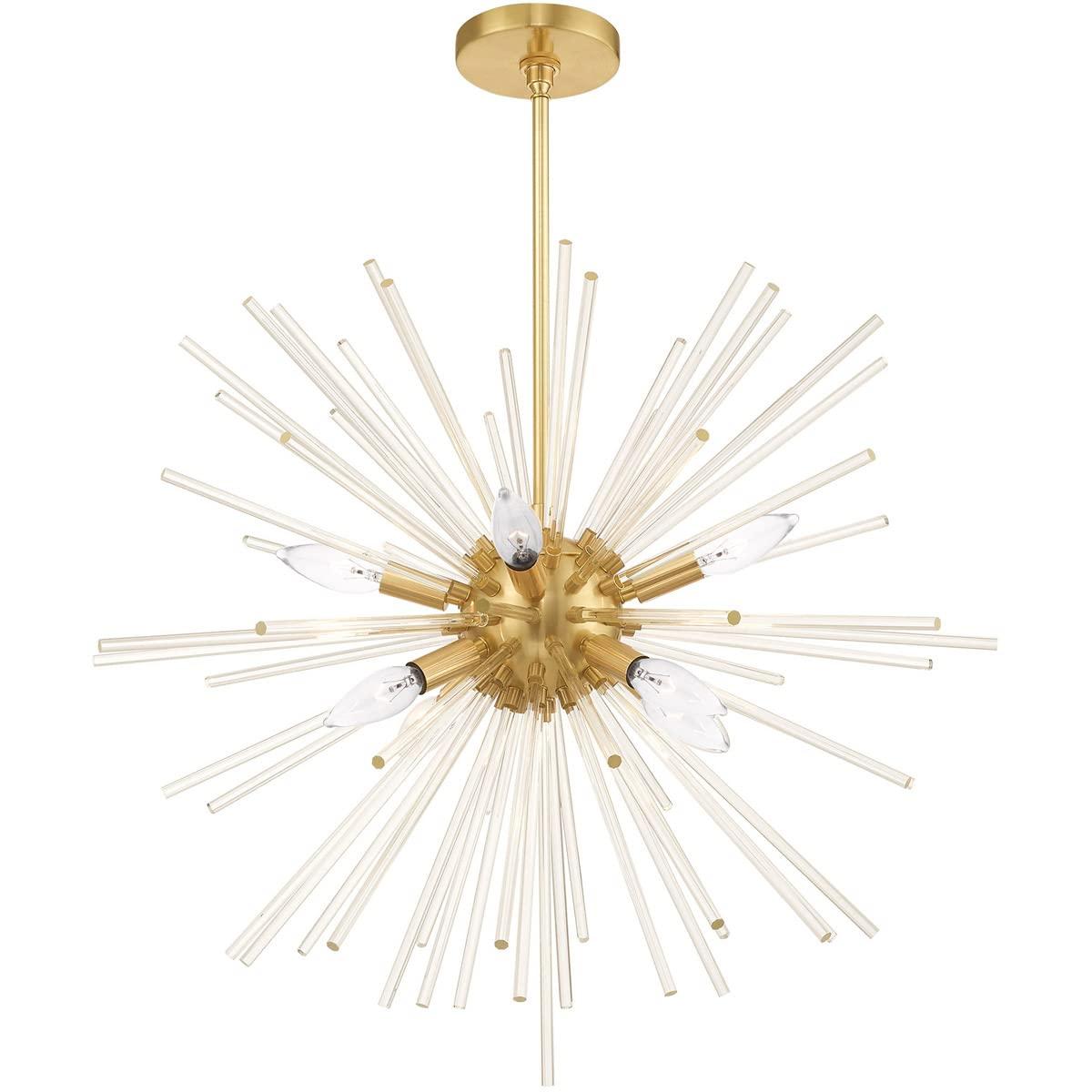Livex Lighting Utopia 8 - Light Chandelier in  Satin Brass