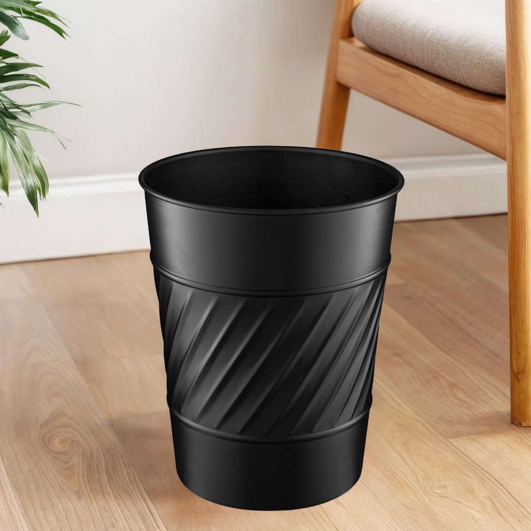 Monarch Abode Geometric Embossed Metal 1.7 Gallon Waste Basket
