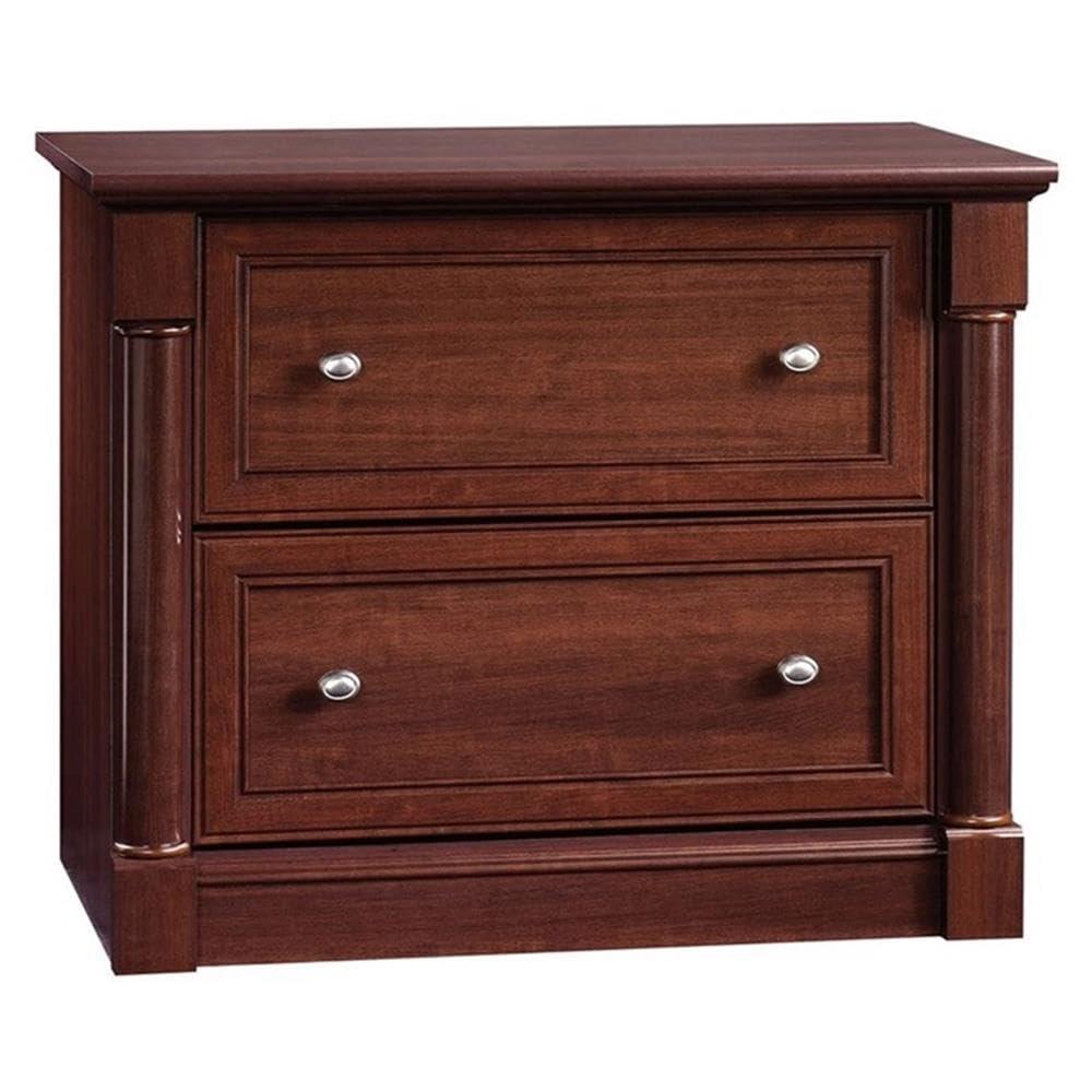 BOWERY HILL 2 Drawers 29.61" Lateral Cherry Engineered Wood Filing Cabinet Easy Assembly Stationary for Home, Office