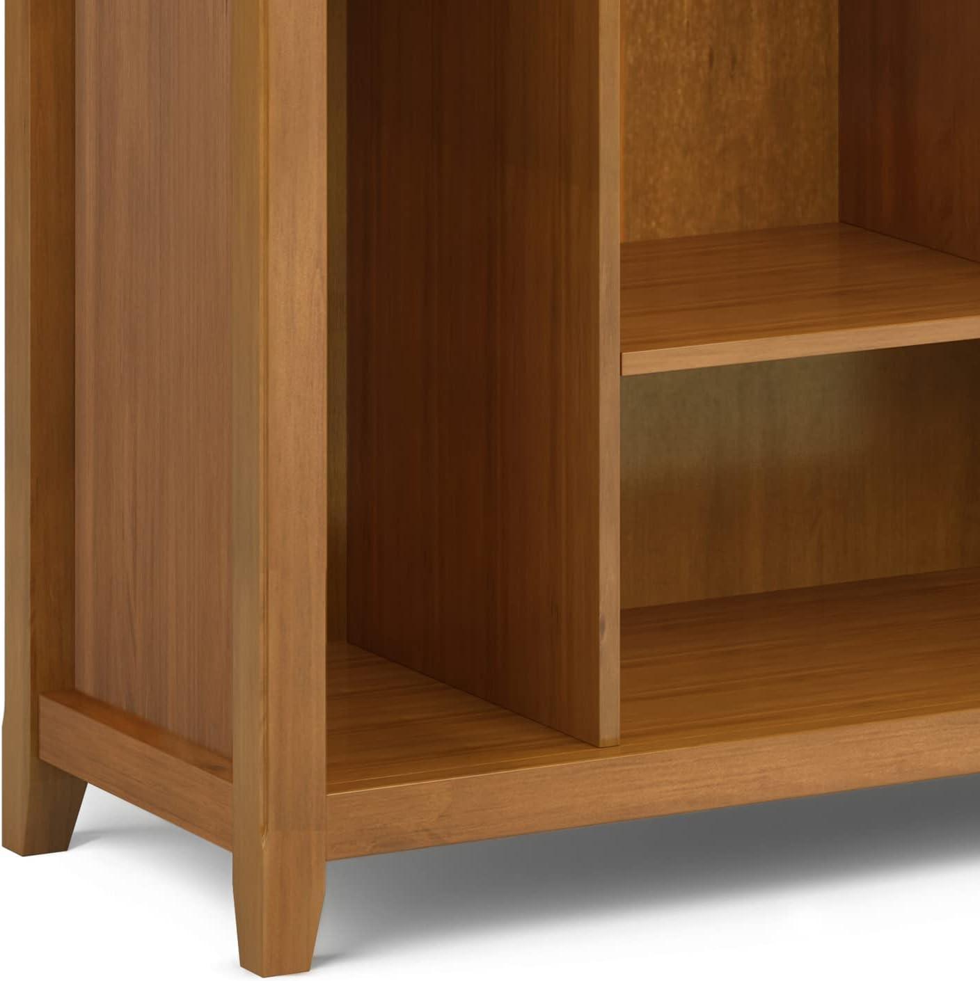Simpli Home Amherst 44"W Solid Wood Multi Cube Bookcase with 8 Different Sized Storage Cubbies