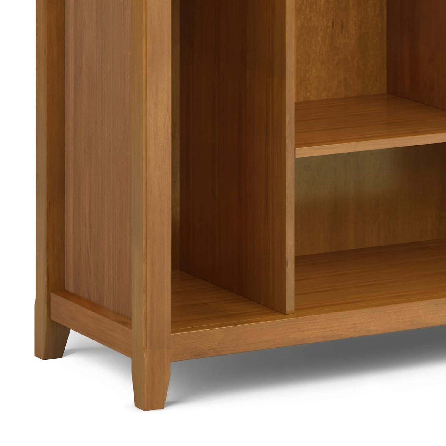 Simpli Home Amherst 44"W Solid Wood Multi Cube Bookcase with 8 Different Sized Storage Cubbies
