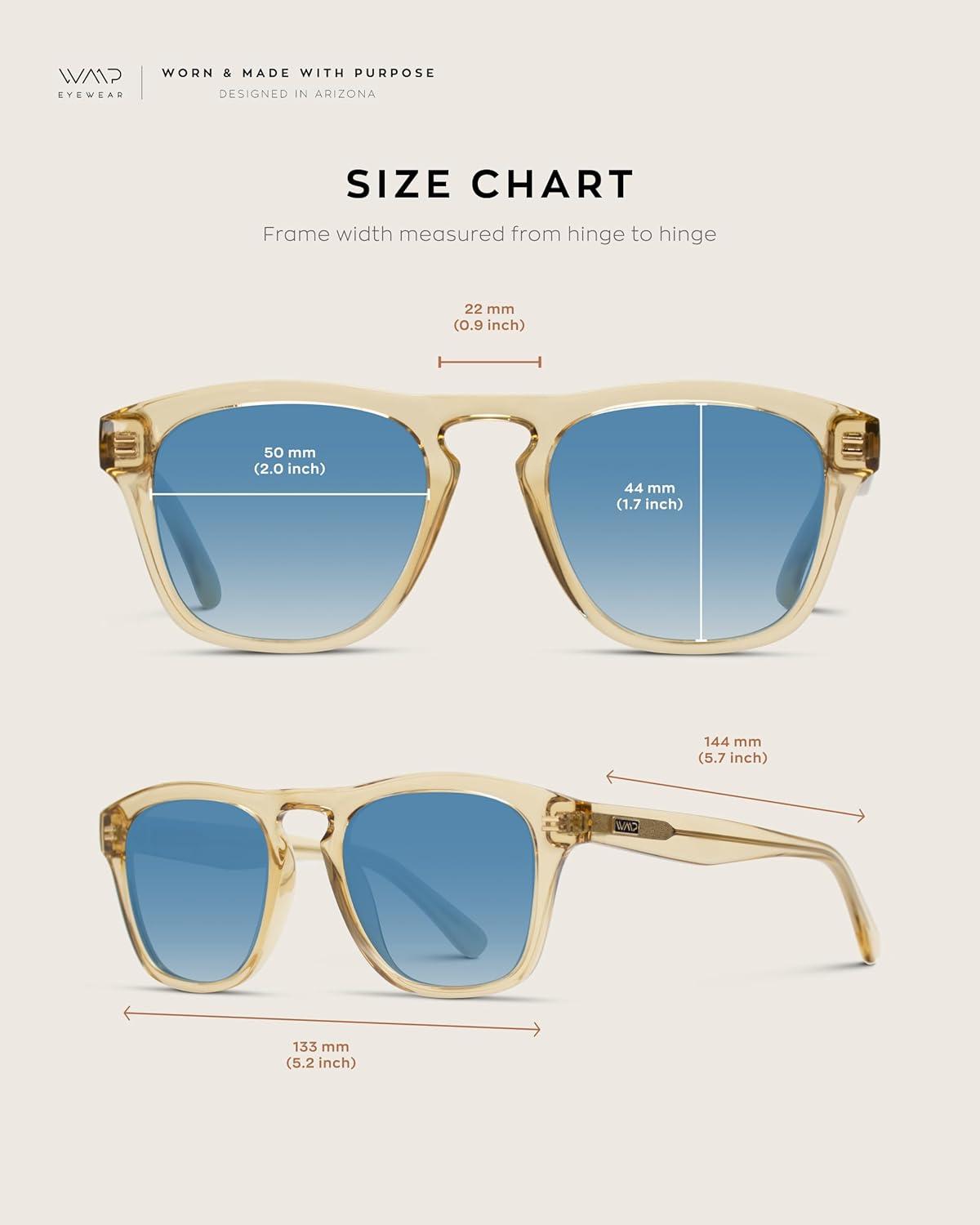 WMP Eyewear Rectangle Polarized Mens Sunglasses