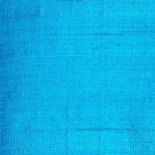 Sankara 100% Natural Dupioni Fine Silk Decorative Throw Pillow with Insert Included, Peacock Blue, 16 X 16 (12+ Colors)