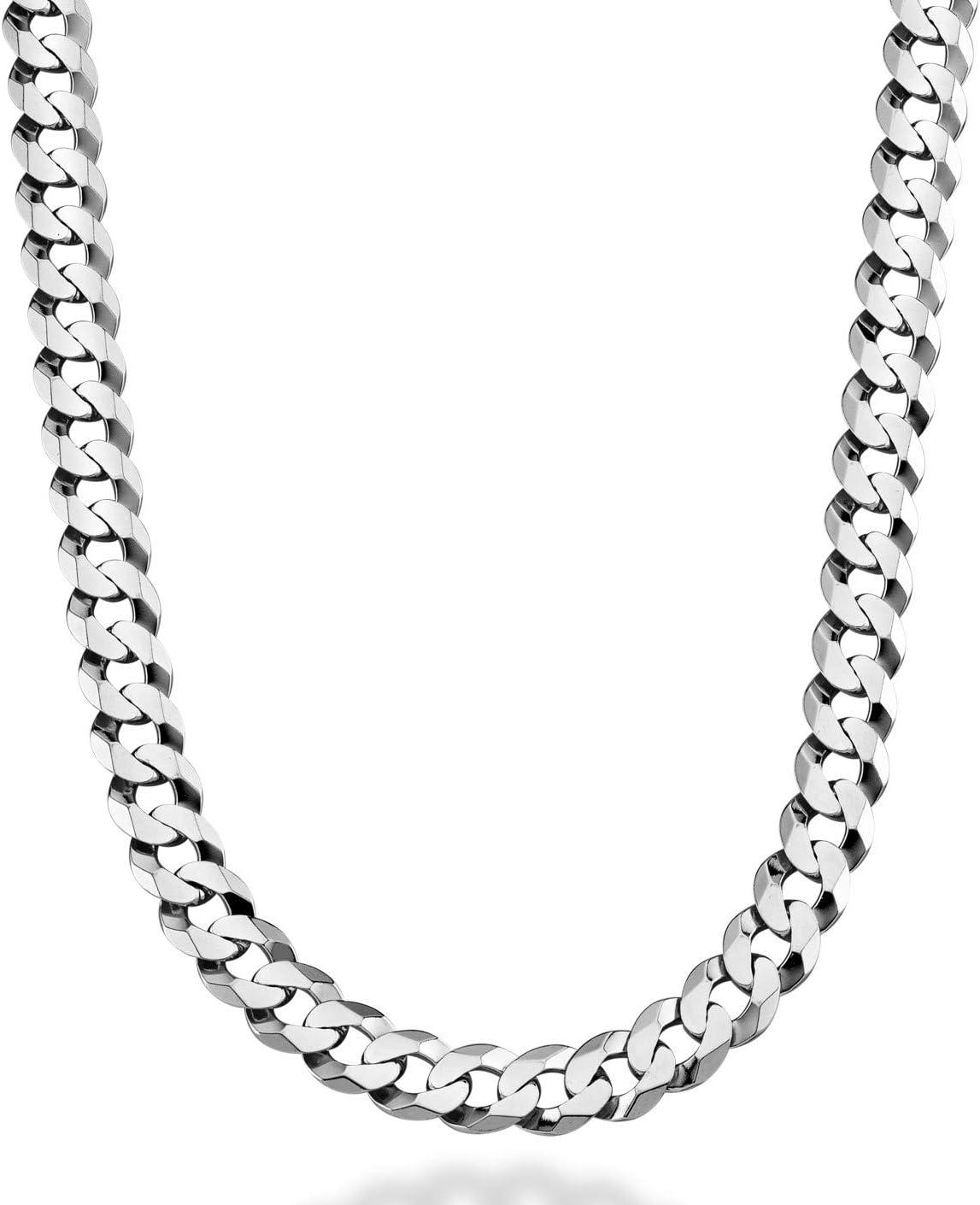 Sterling Silver 20-inch Diamond-Cut Cuban Link Chain Necklace