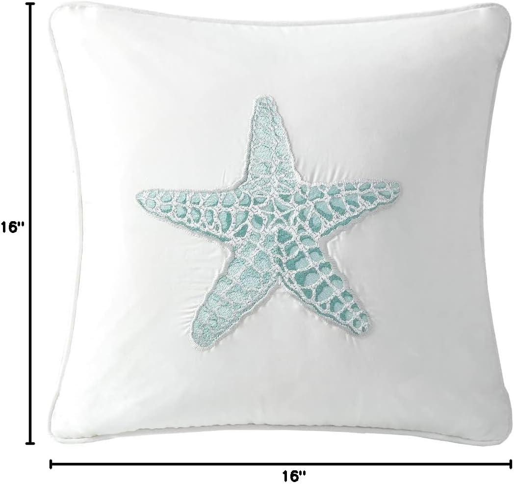 Maya Bay Appliqued Cotton Reversible Pillow Insert