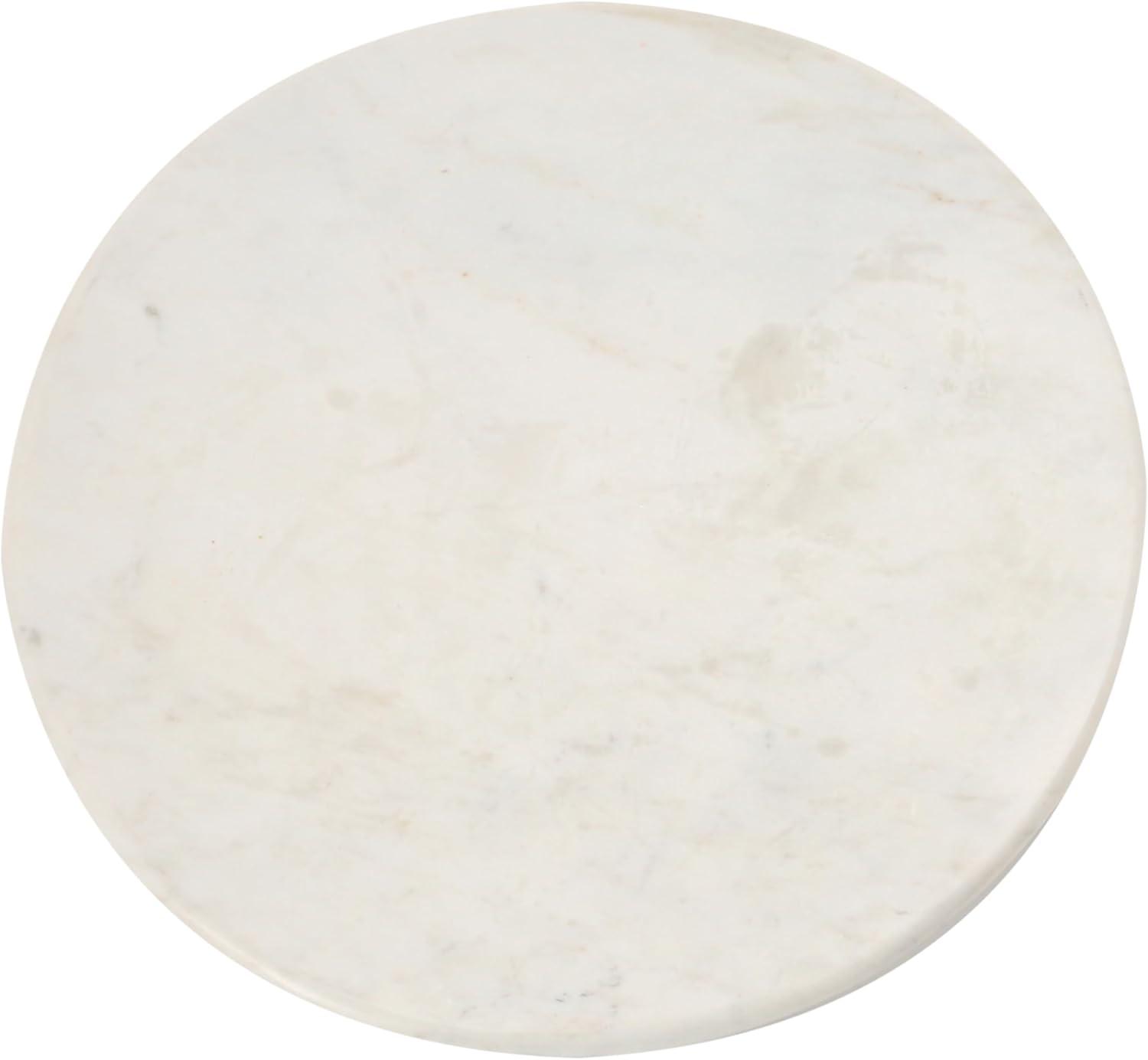 Creative Co-Op Marble Lazy Susan, White