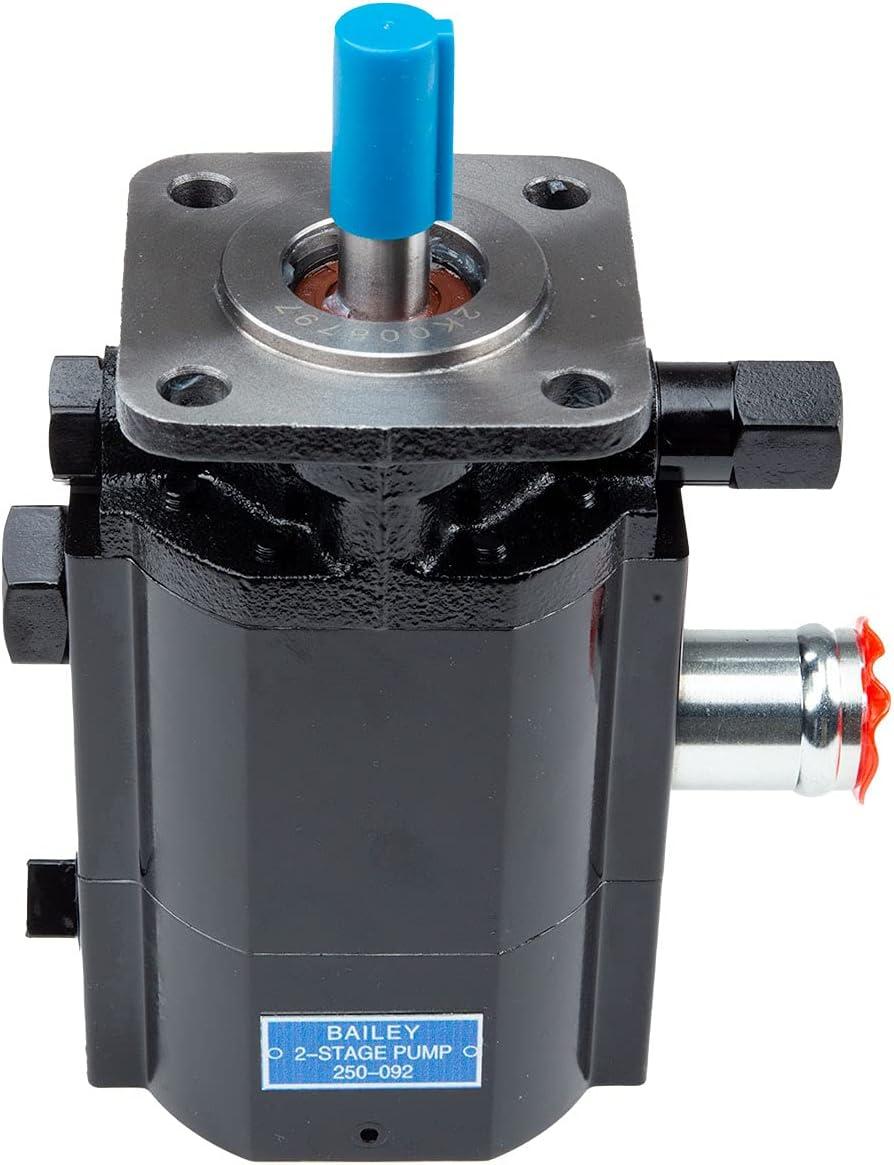 Chief Two-Stage Pump - Compact 2 Stage Hydraulic Log Splitter Pump - Wood Splitter Pumps, 3600 Max RPM, 3045 PSI, 10 GPM, 1” Inlet & 1/2" NPT Outlet Ports, 4 Bolt Flange Mount, Drive Shaft: 1/2 x 1 ½