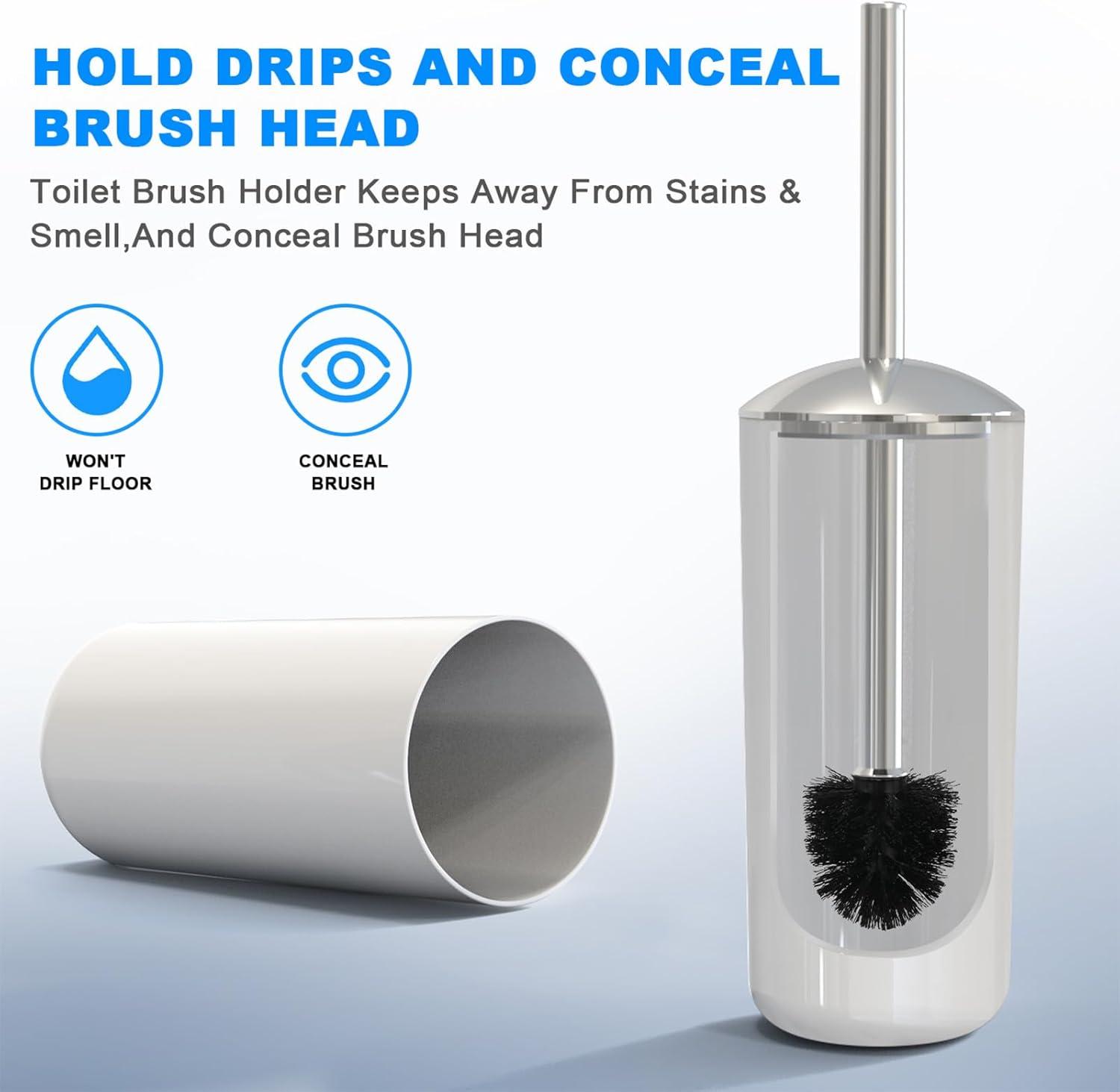 Bath Bliss Bath Bliss Plastic Toilet Brush And Holder