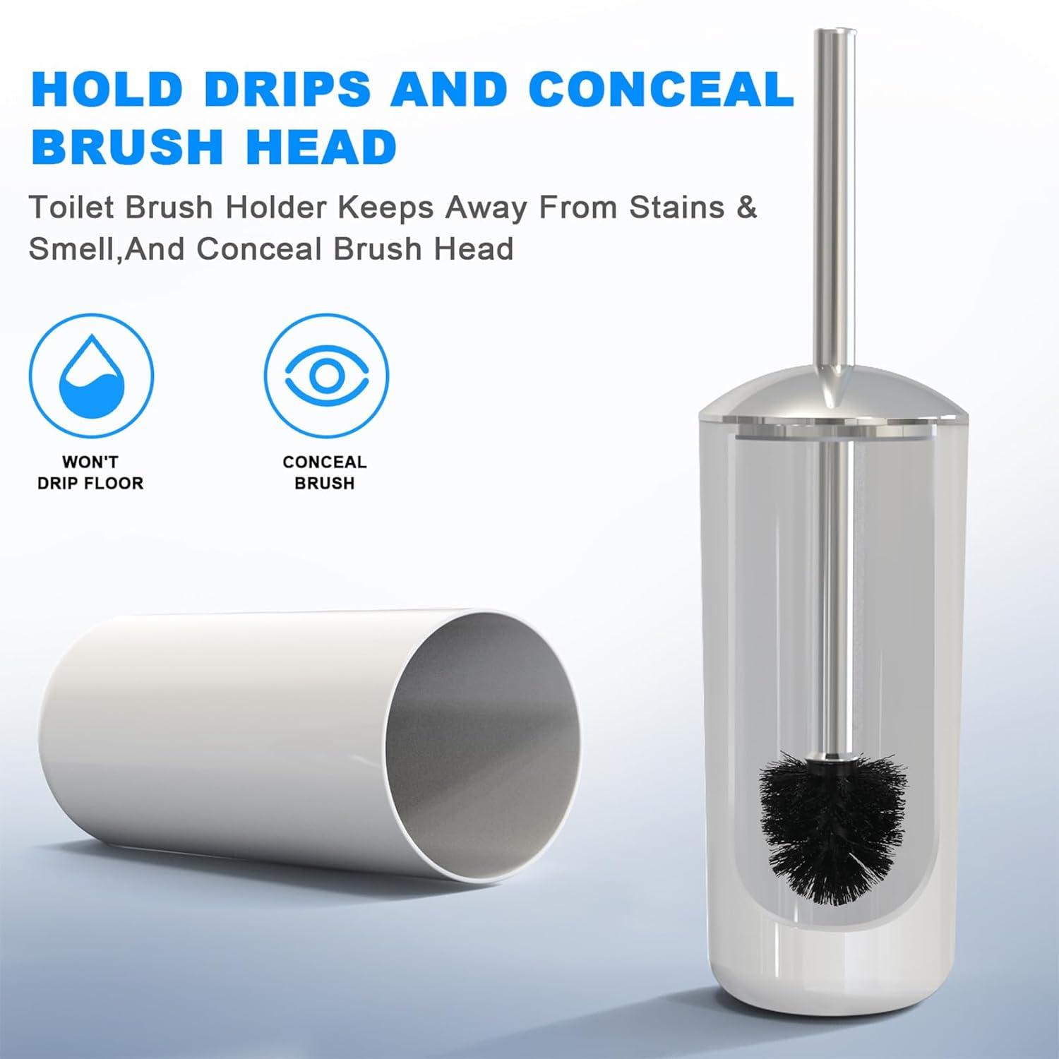 Bath Bliss Bath Bliss Plastic Toilet Brush And Holder