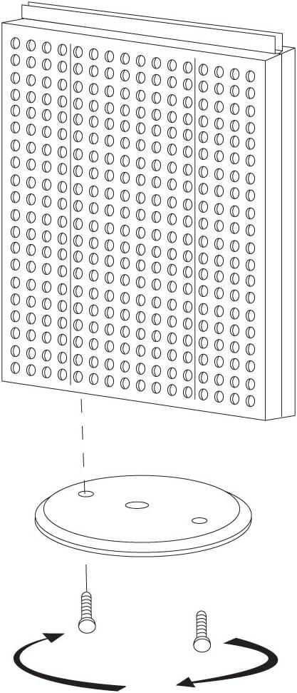 Pink Revolving Pegboard Counter Display with T-Strip Sign Holder